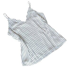 Socialite Camisole Tank Top Striped Scalloped V-Neck Sz S #343D